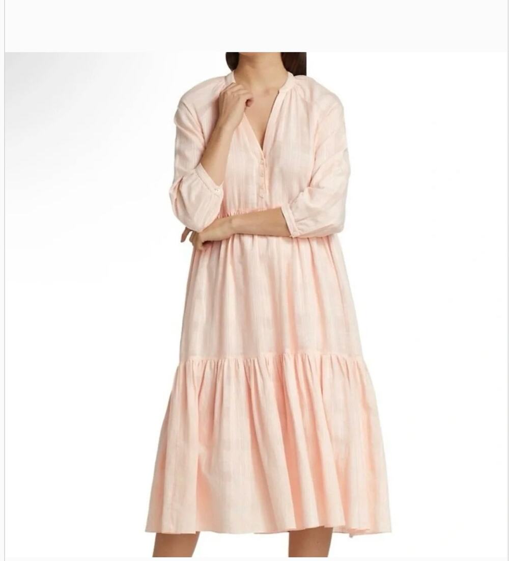Veronica Beard Sarita Midi Dress S Pink Western Romantic Festival Boho Angel